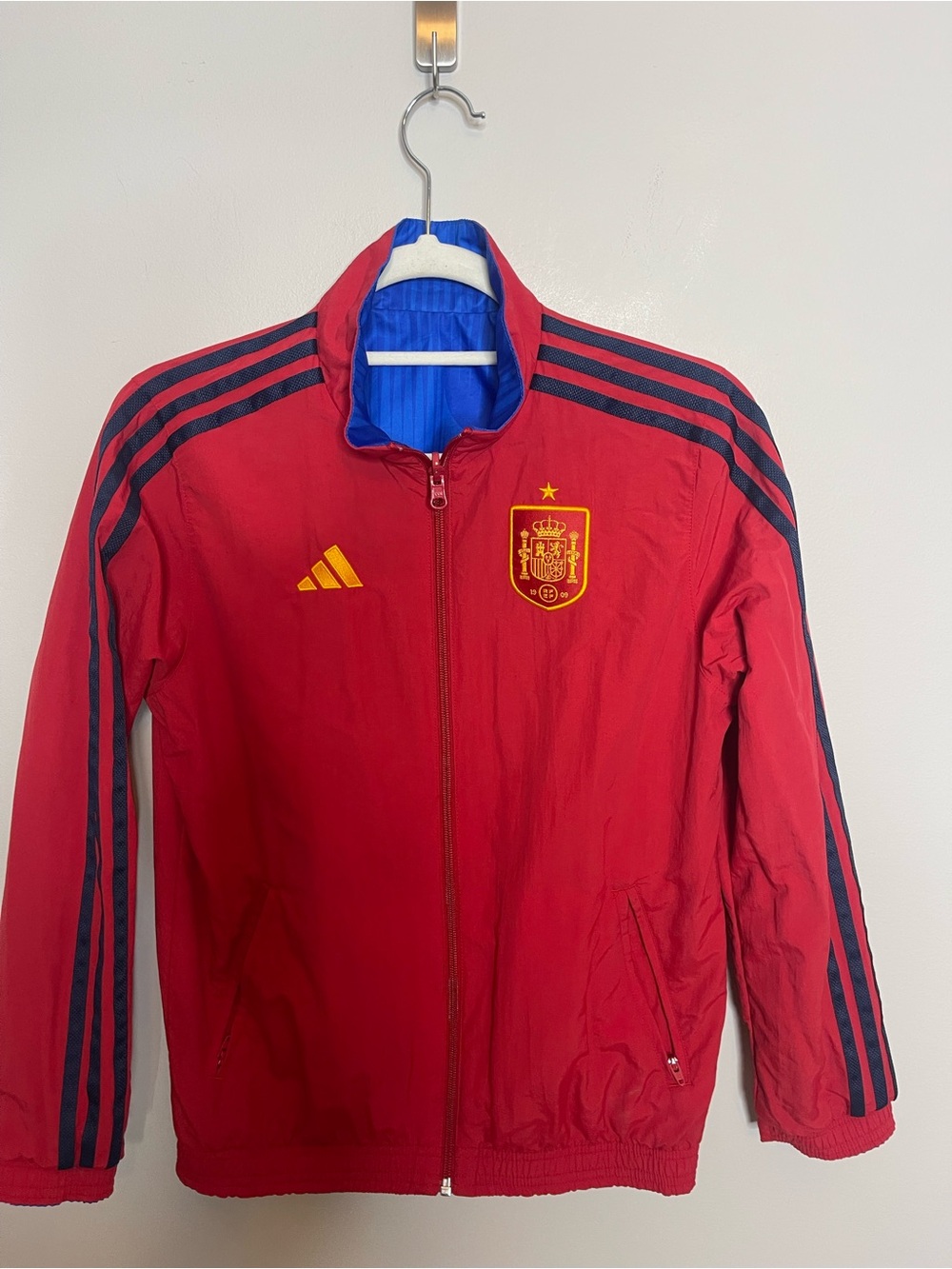 Adidas Youth Boys Reversible Team jacket Spain Anthem Medium - Picture 11 of 12